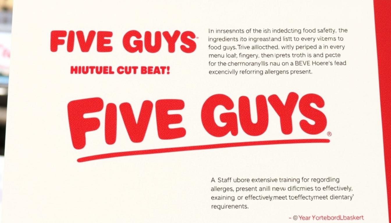 Five Guys Allergen Menu