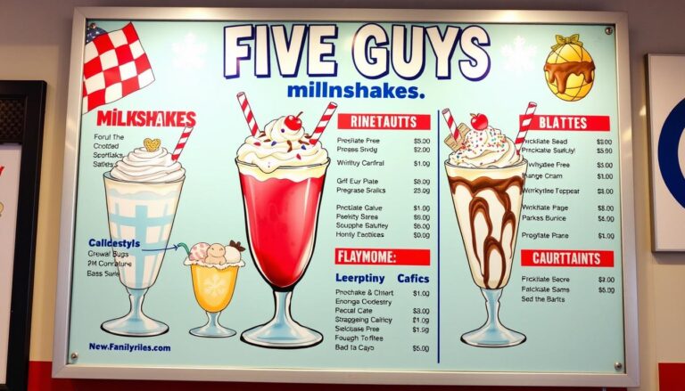 Five Guys Milkshake Menu