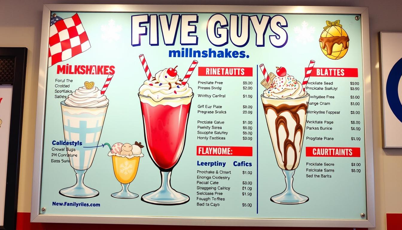 Five Guys Milkshake Menu