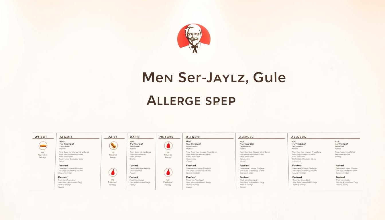 KFC Allergen Menu