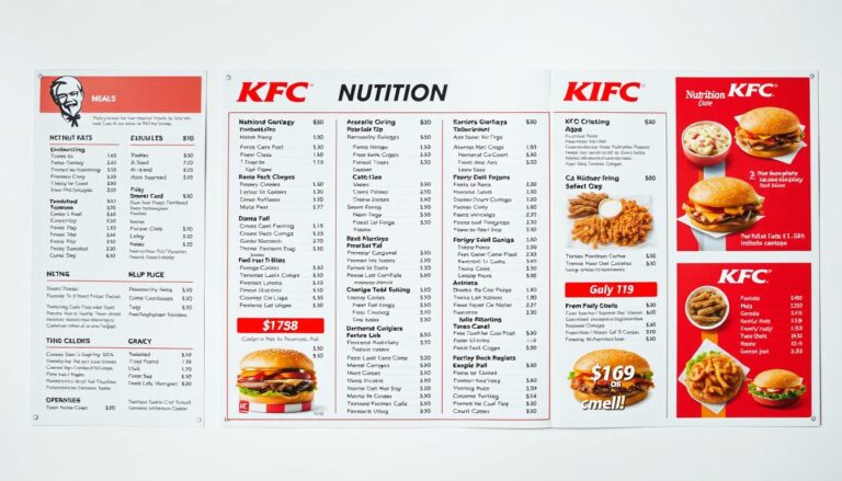 KFC Nutrition Menu