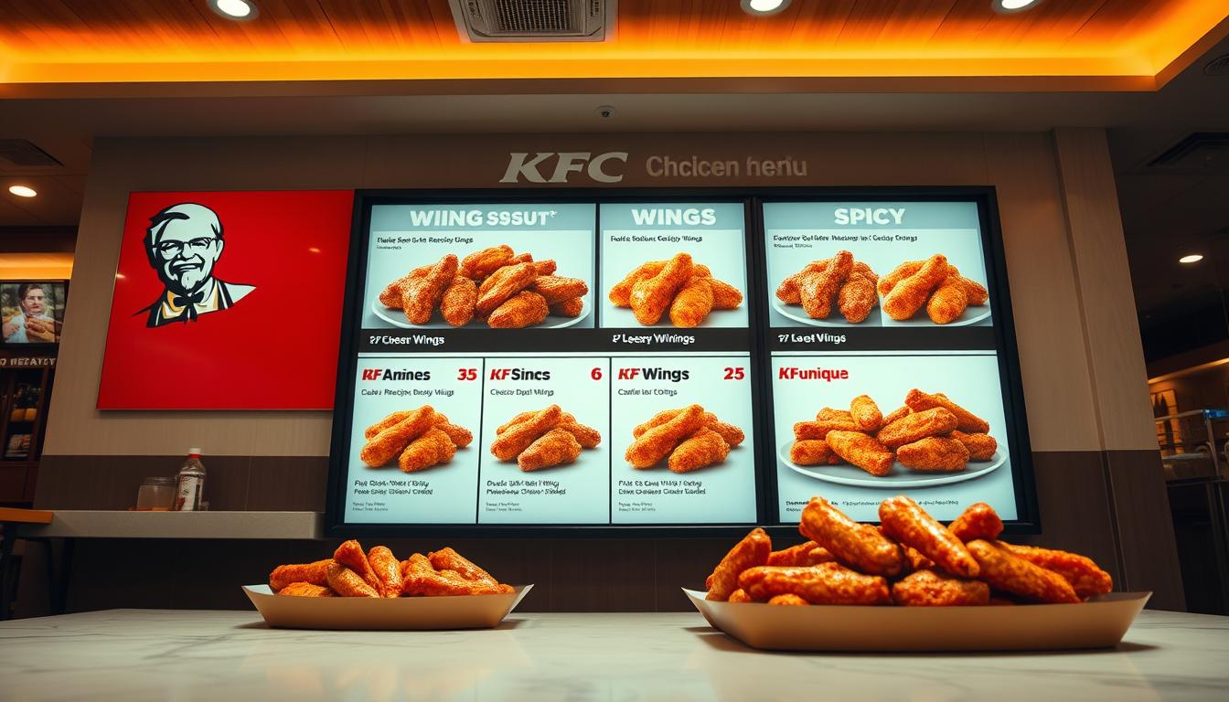 KFC Wings Menu