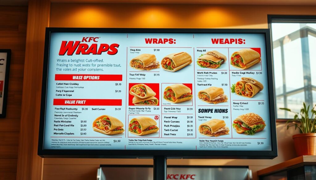 KFC Wraps Menu Pricing