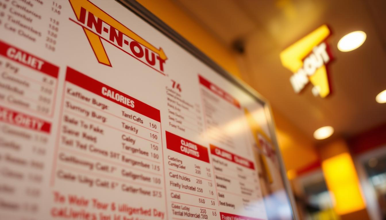 in n out menu calories